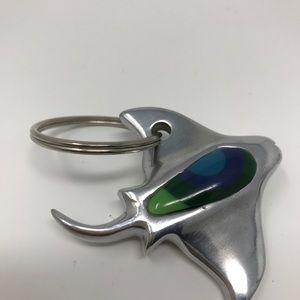 Silver hand made key ring